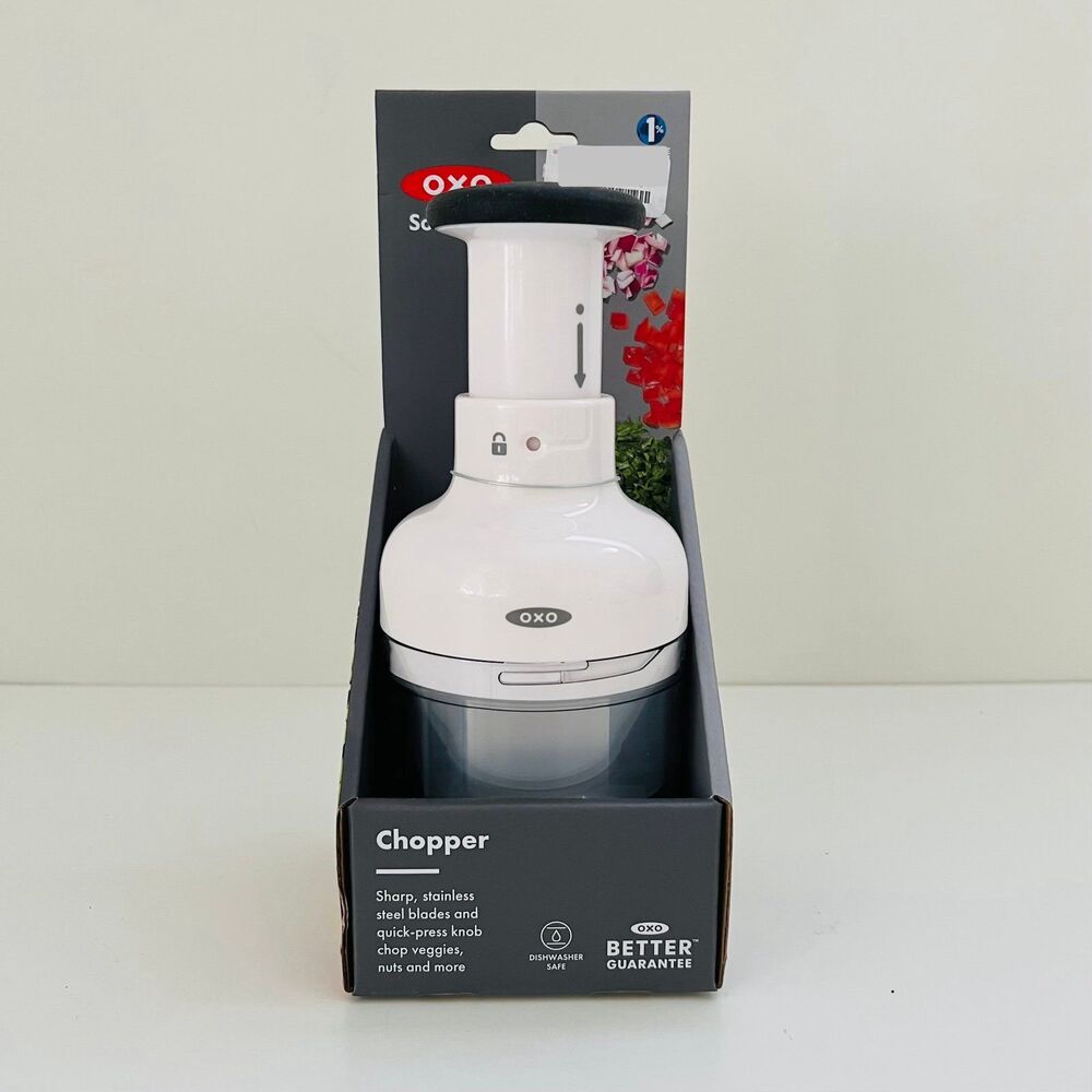 OXO Food Chopper White: Manual Vegetable & Onion Chopper Dicer